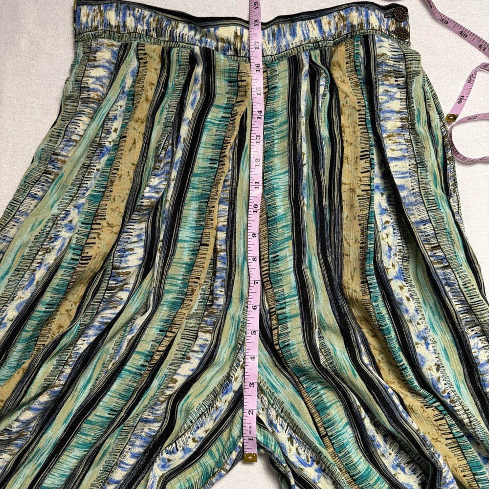Vintage 90s AKF New York Rayon Wide Leg Palazzo Pants PM Boho Resort - Picture 10 of 15